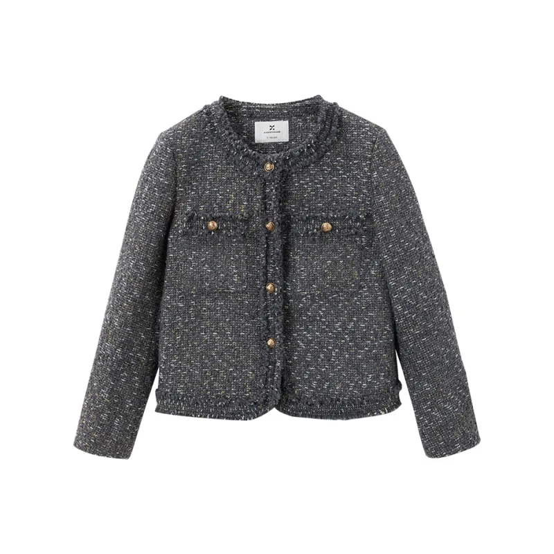 XIANGYING Jackets Women's Gray-0