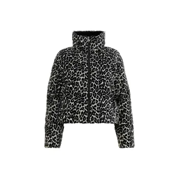 Moncler Cheetah-print Padded Puffer Jacket