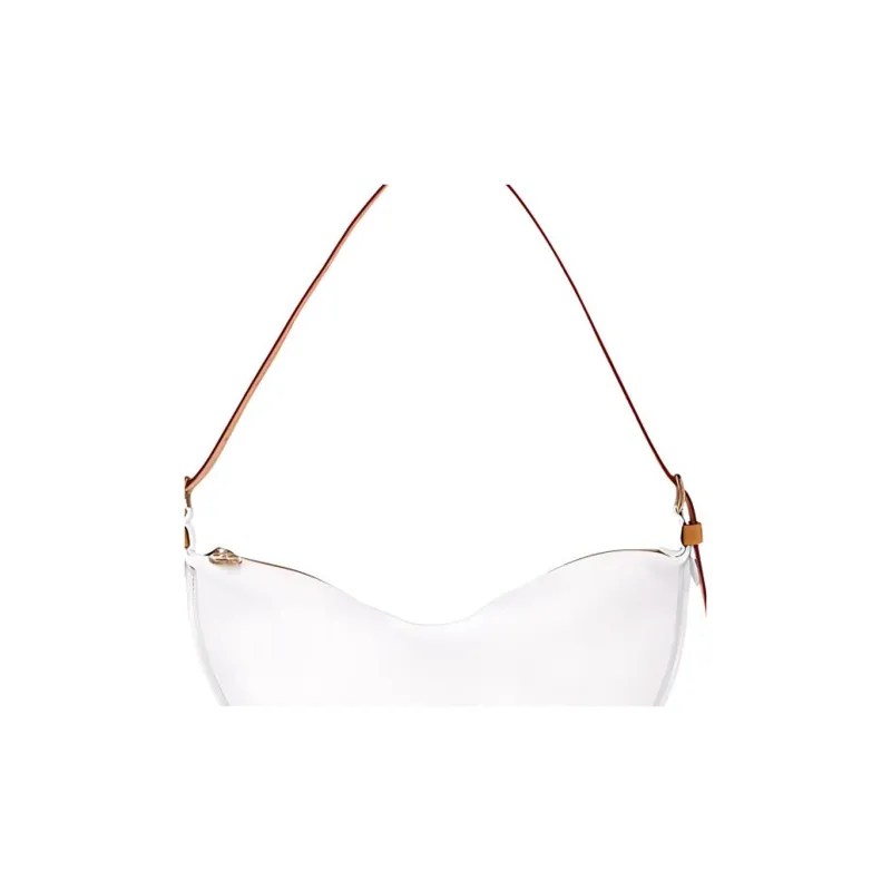 LONGCHAMP Sheepskin Crossbody Bag Shoulder Bag Medium Size Women's White-3