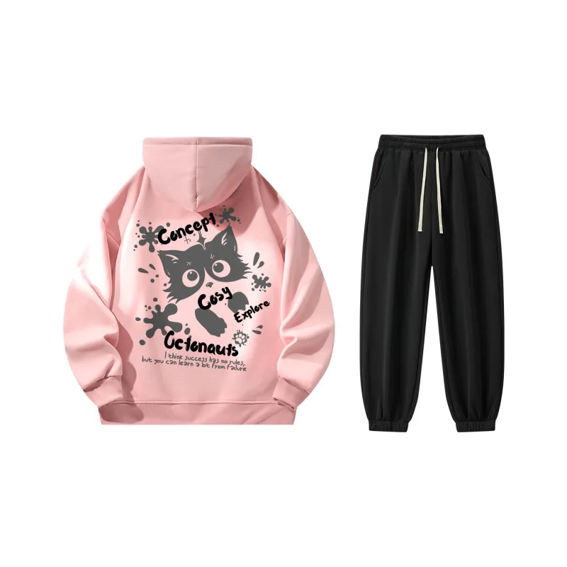 Small Columns Under The Sea Sweatshirt Set Unisex-4