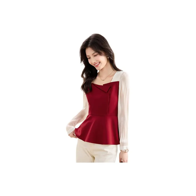 She Enjoys Shirt Women's Bordeaux Red-0