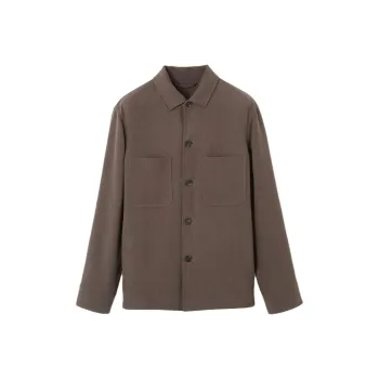 Loro Piana SS25 Jackets & Coats Men's Dark Teak Wood Color