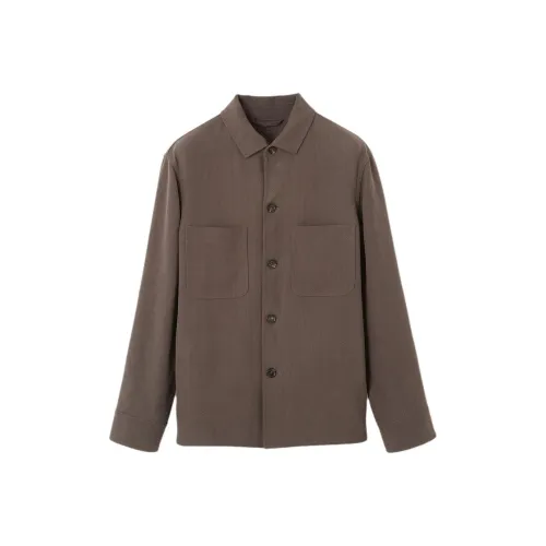Loro Piana SS25 Jackets & Coats Men's Dark Teak Wood Color