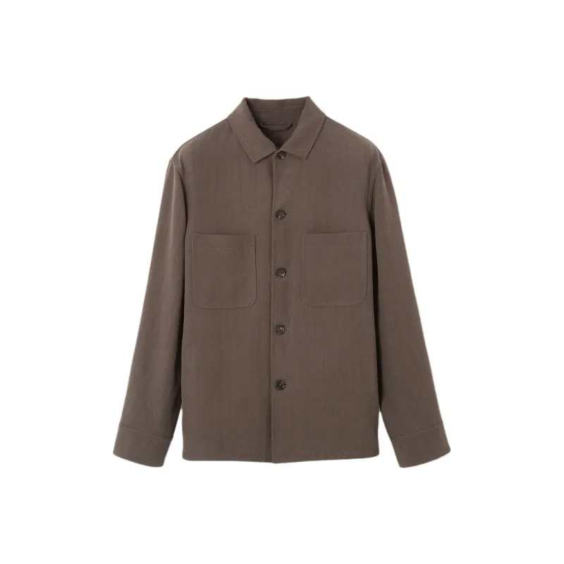 Loro Piana SS25 Jackets & Coats Men's Dark Teak Wood Color-0