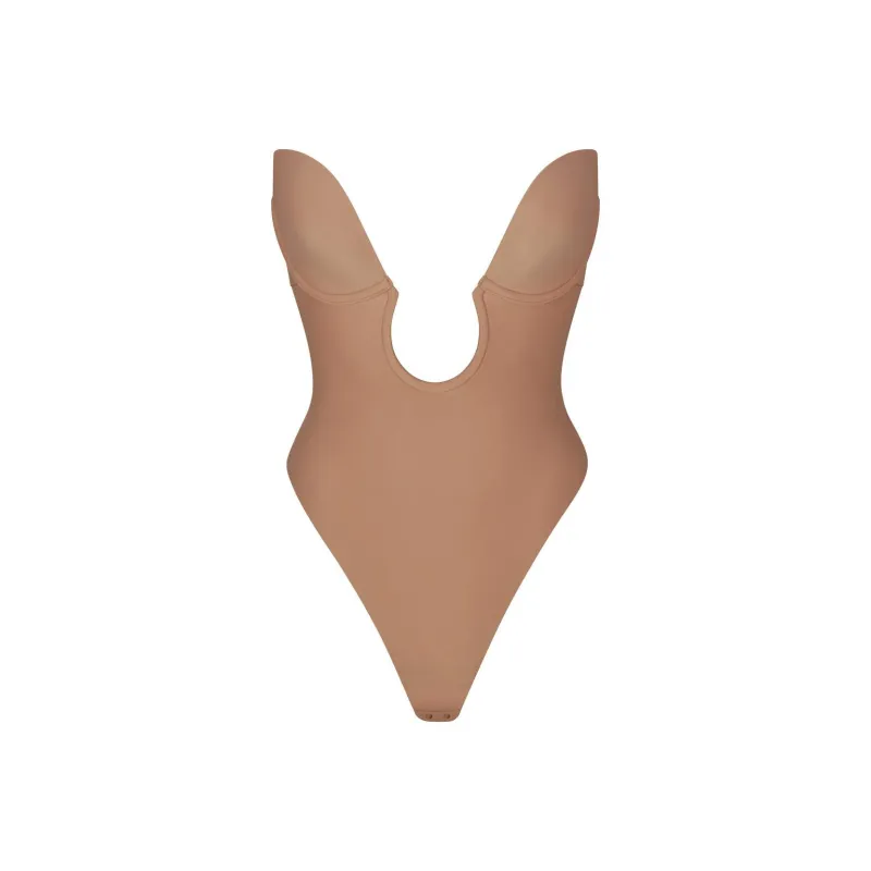SKIMS DEEP PLUNGE SHAPEWEAR BODYSUIT Bodysuits Women's SIENNA/Ochre-0