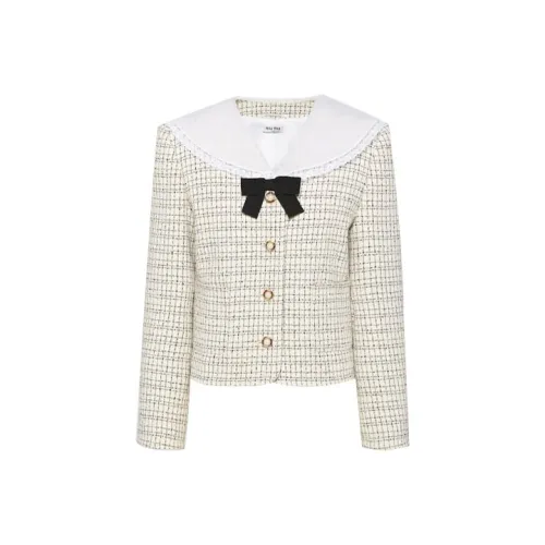 MIU MIU Jackets Coats Women's Ivory