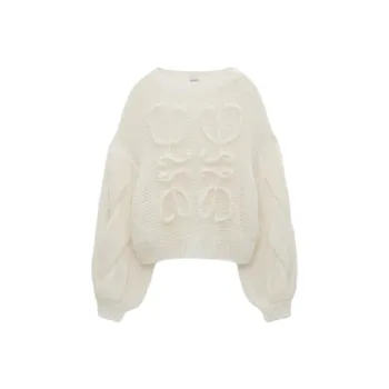 LOEWE Anagram Logo Embroidered Crewneck Oversized Jumper