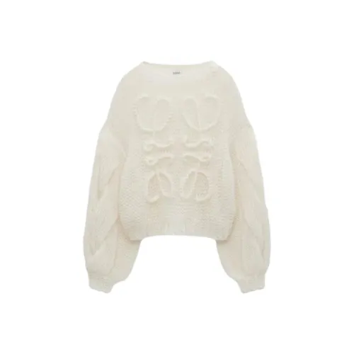 LOEWE Anagram Logo Embroidered Crewneck Oversized Jumper