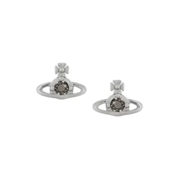Vivienne Westwood Crystal, Silver Plated, Brass Stud Earrings Women's Silver