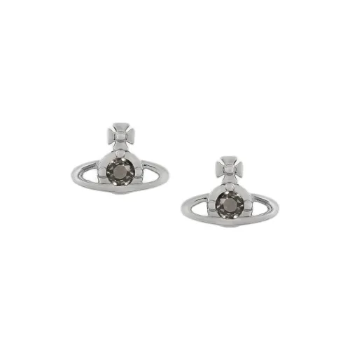 Vivienne Westwood Crystal, Silver Plated, Brass Stud Earrings Women's Silver