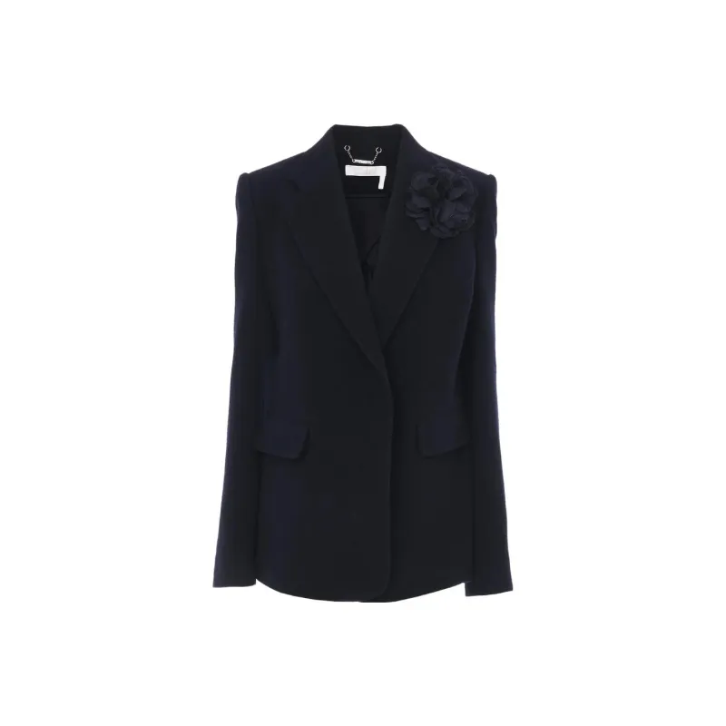 Chloé Brooch detail Single breasted Blazer-0