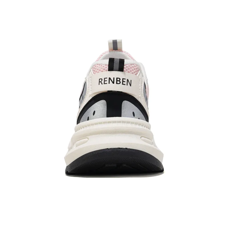 RENBEN Lightweight Height Increasing Low Top Chunky Sneakers Women's Pink-4