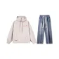 Set (Khaki Top+Dark Blue Jeans) Red