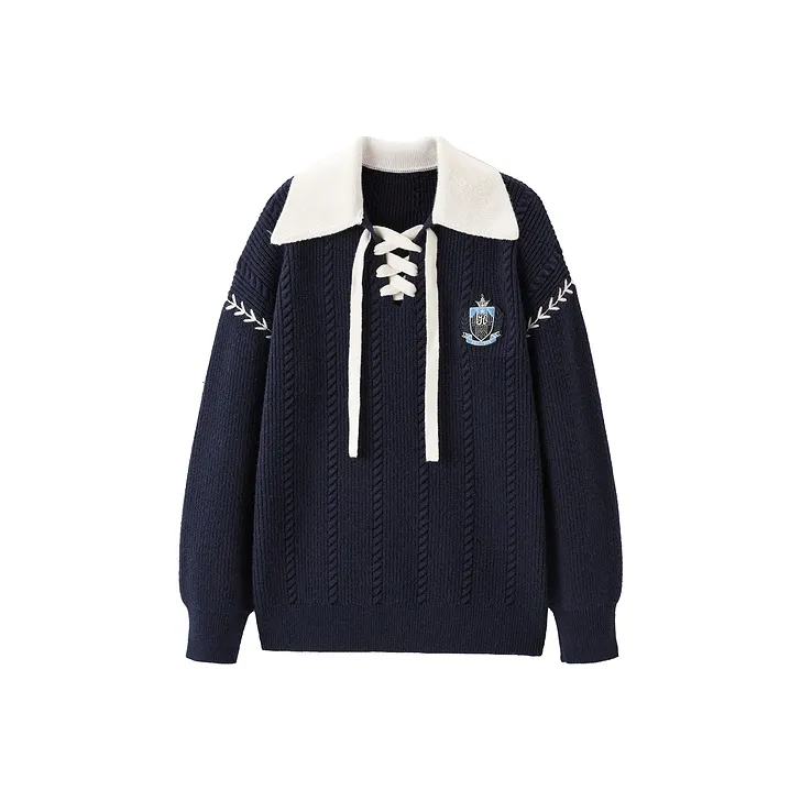 LEDIN Knitwear Women's Navy Blue In Stock-0