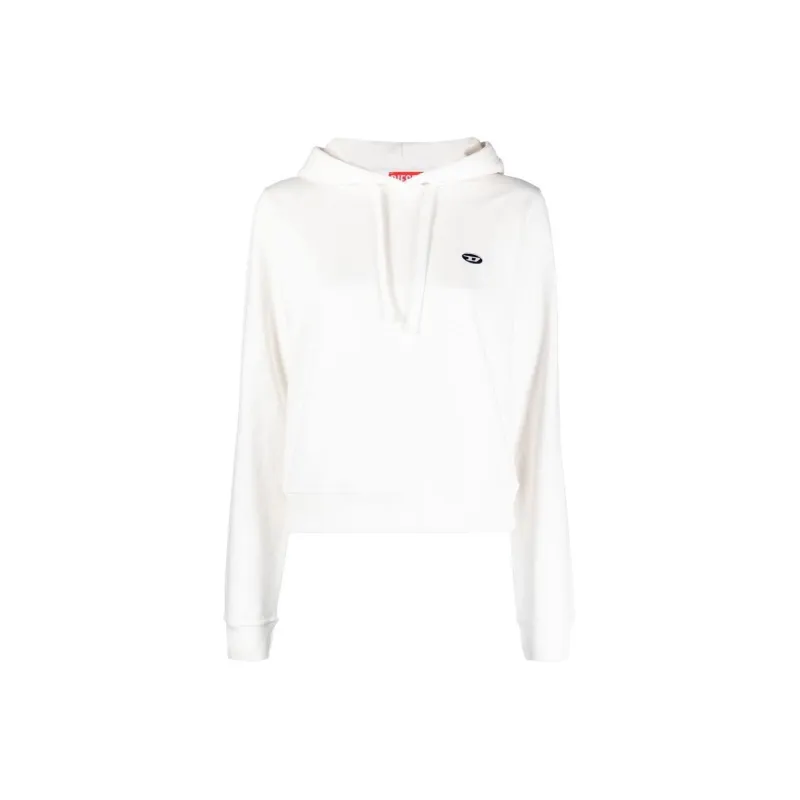 DIESEL F Reggy Logo Patch Drawstring Hoodie-0