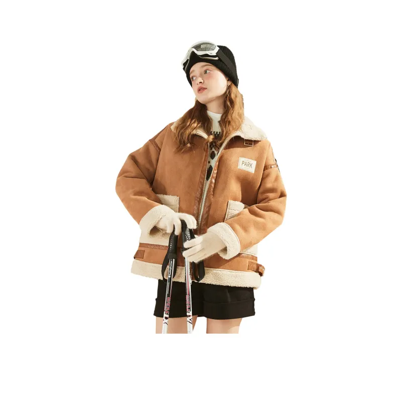 Tonlion Jackets Coats Women's Yellow Khaki-0