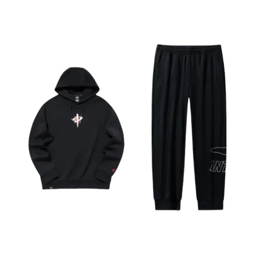 Anta Sweatshirt Set Unisex Basic Black