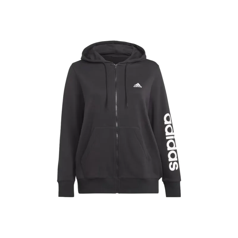 Adidas Free Shipping With AdiClub Essentials Linear Full-Zip French Terry Hoodie Plus Size-0