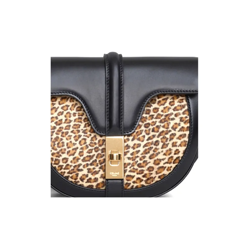 CELINE 16 Cow Leather Shoulder Bag Small Size Women's Natural Color-4