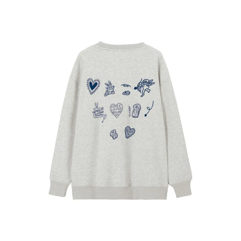 Incolore Sweatshirt Women's White Gray-0