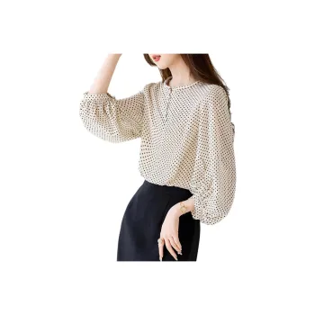 【dme】 Chiffon Shirts Women's Ecru