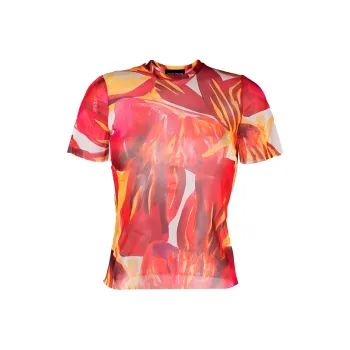Louisa Ballou Transparent effect Printed T shirt