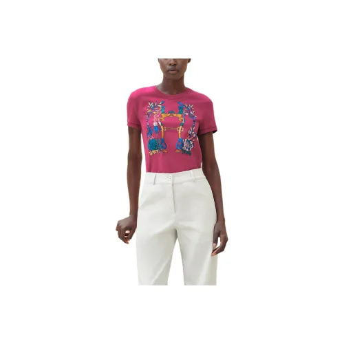 HERMES T-Shirt Women's Red Magnolia