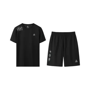 PEAK RIGHT Series Casual Sportswear Unisex Two-Piece Set Black