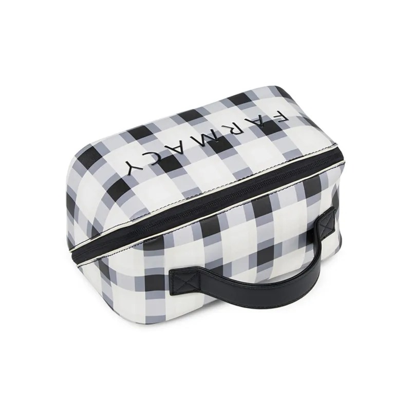 Farmacy PU Makeup Bag Large Size Women's Pink/Black/White-9