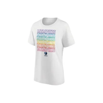 NBA Fanatics Memphis Grizzlies Drop Shoulder Sleeve T-Shirt Women's White