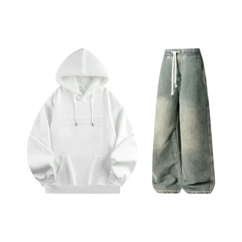 A.X.S.K Sweatshirt Sets Unisex-19