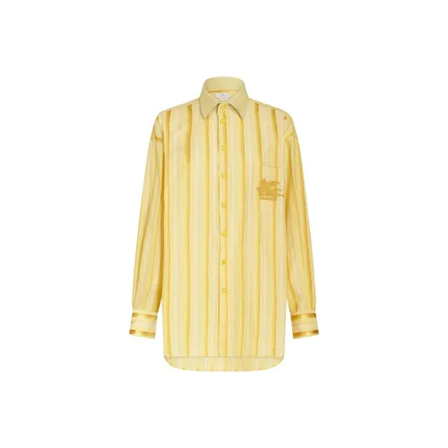 ETRO Logo Embroidered Striped Shirt Dress