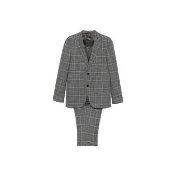 HUGO BOSS Checked Stretch wool Suit