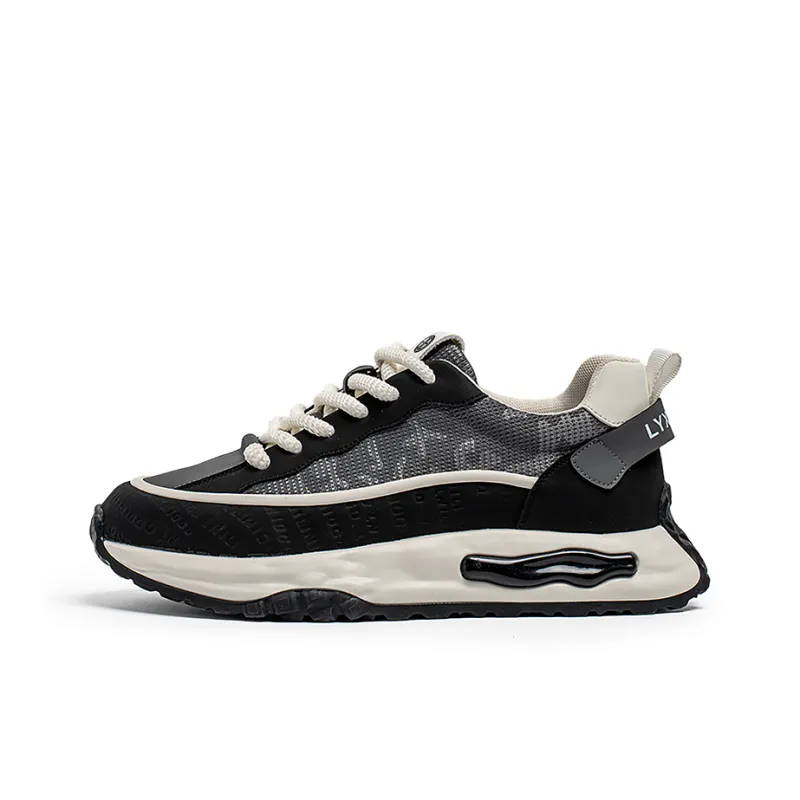 Yi Jiabao Anti Slip Wear Resistant Low Top Chunky Sneakers Men's-0