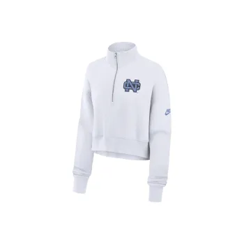 Nike North Carolina Tar Heels Legacy Elevated Logo Women's Nike College Cropped 1/4-Zip Crew
