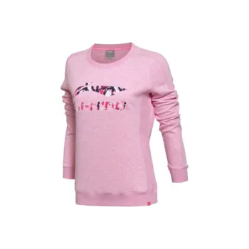 LINING Training Series Sweatshirts Women's Floral Gray With Bright Pink