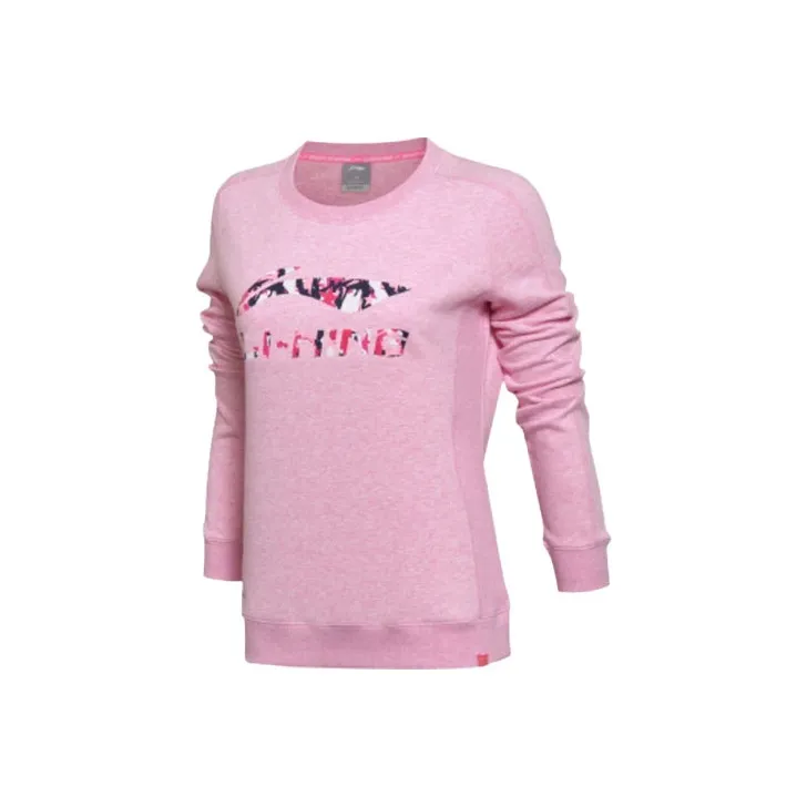 LINING Training Series Sweatshirts Women's Heather Gray With Bright Pink-0
