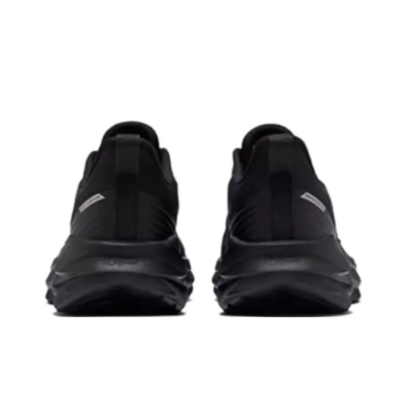 Erke Anti Slip Wear Resistant Low Top Casual Running Shoes Men's Jet Black-2