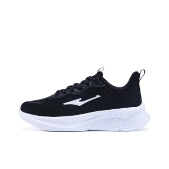 Erke Shock Absorbers Slip Resistant Breathable Low Top Casual Running Shoes Women's Jet Black