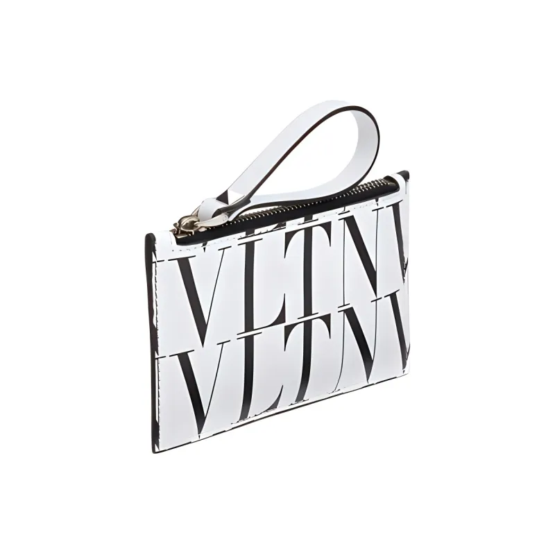 Valentino Calfskin Card Holder Card Holder Men's White-1