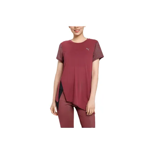 PUMA T-Shirts Women's Burgundy