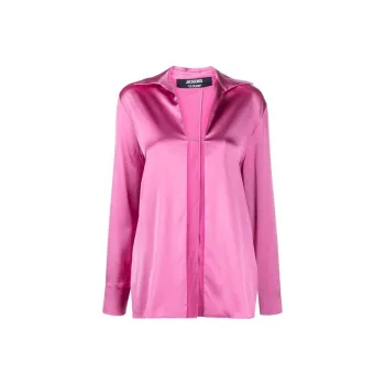 Jacquemus La Chemise Notte Logo Plaque Shirt 'Pink'