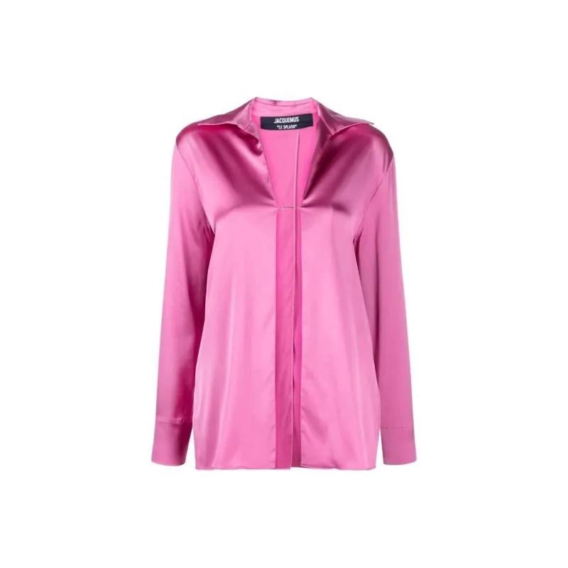 Jacquemus La Chemise Notte Logo Plaque Shirt 'Pink'-0