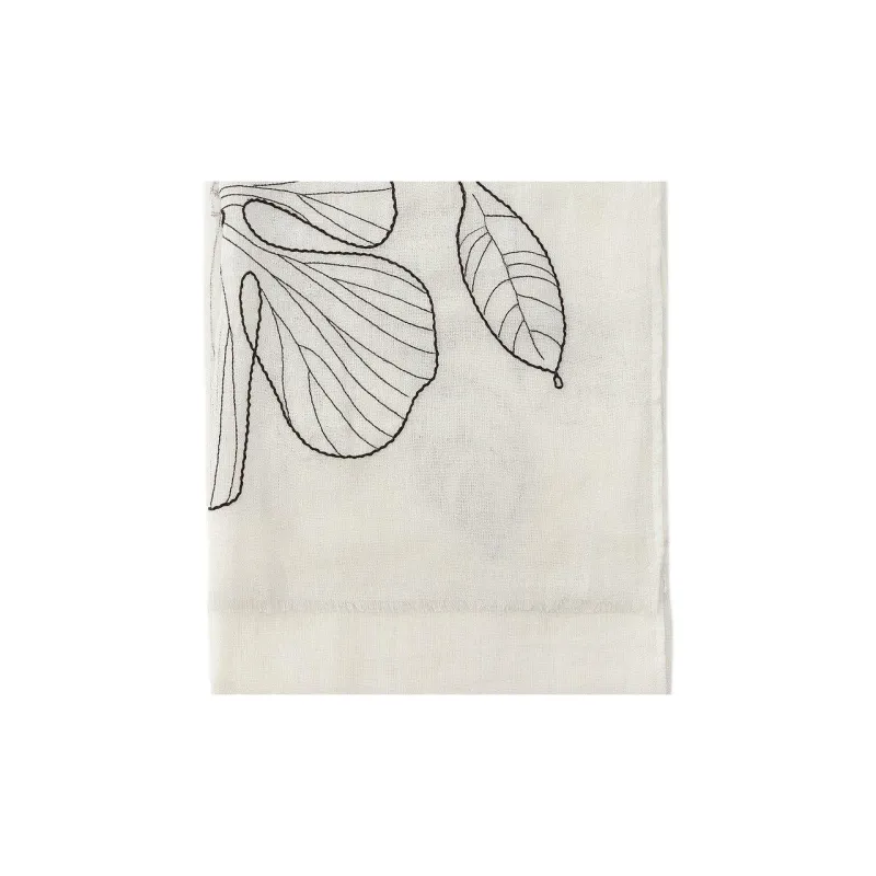 ZARA Linen Knit Scarves Women's White-1