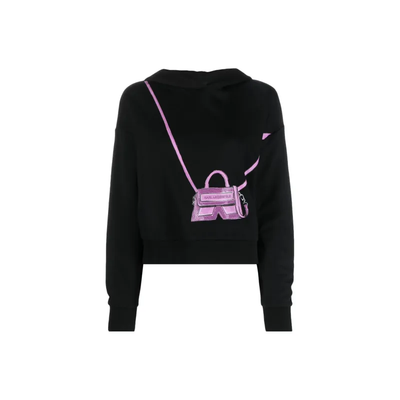 KARL LAGERFELD / Karl Lagerfeld Jeans IKON/K Bag Print Hoodie-0