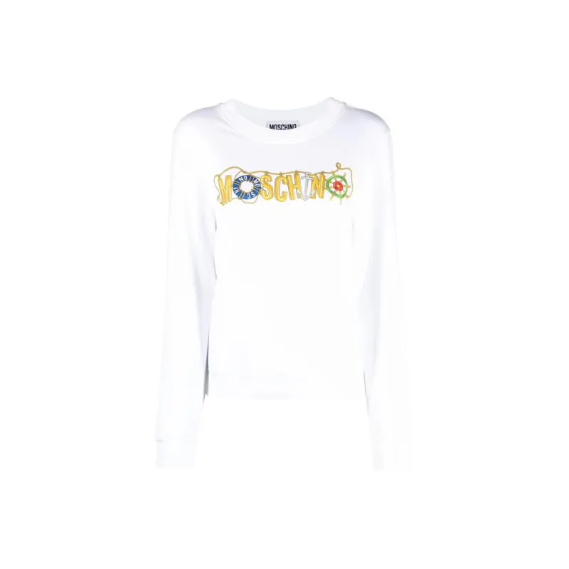 MOSCHINO Logo Printed Crewneck Sweatshirt-0