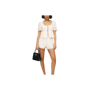 REFORMATION Margot Top T-Shirt Women's White