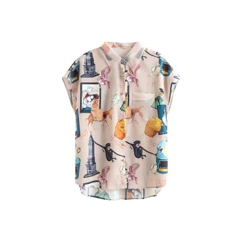 【dme】 Chiffon Shirt Women's Light Yellow