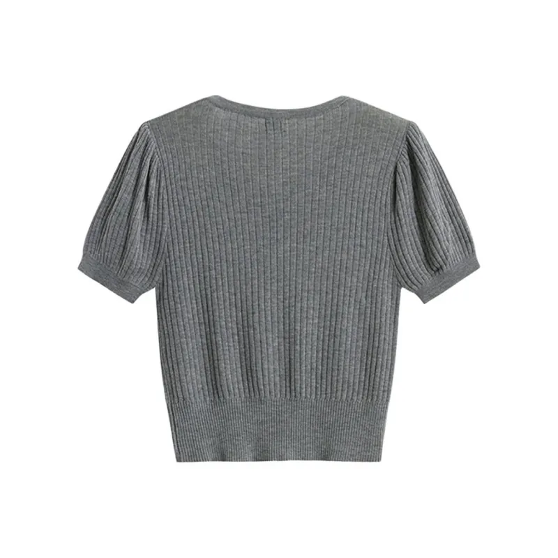 DOKZB T Shirts Women's Gray-1