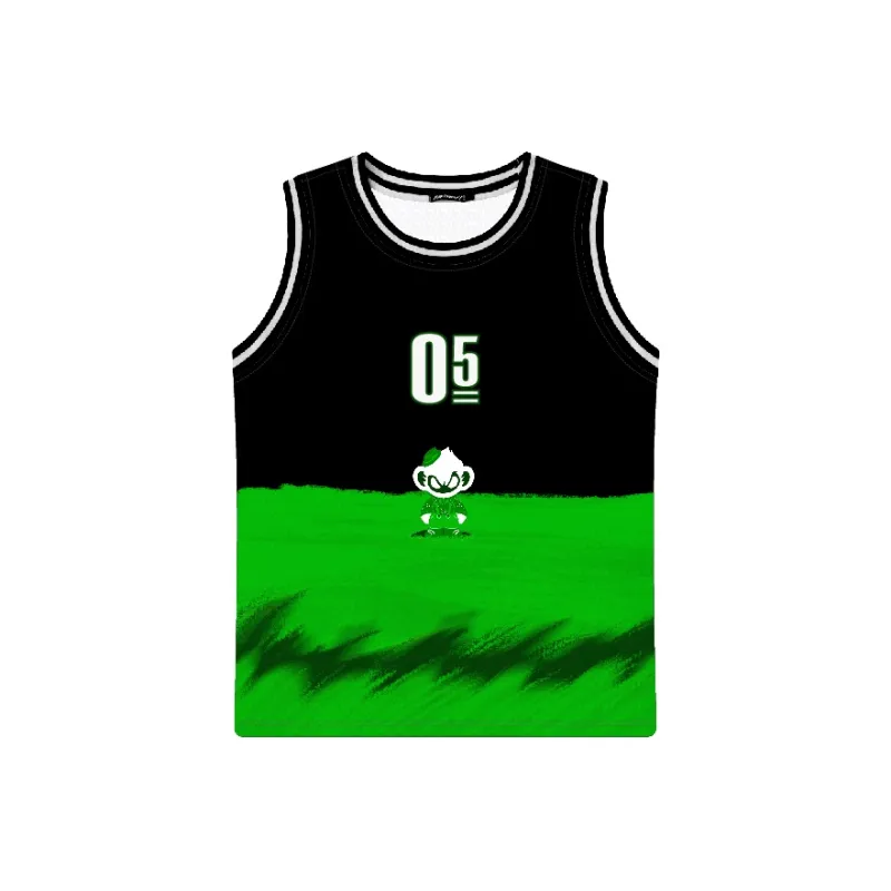 FireMonkey Basketball Jersey Unisex Cute Black-0